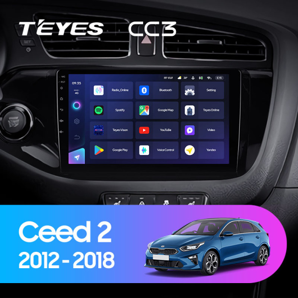 Штатная магнитола Teyes CC3L 4+32G для Kia CEED 2 2012-2018 Штатная магнитола Teyes CC3L 4+32G для Kia CEED 2 2012-2018