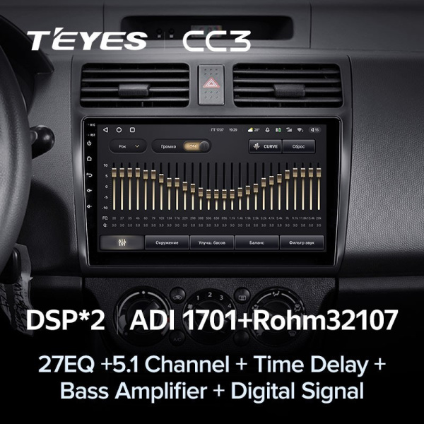 Штатная магнитола Teyes CC3 360 6/128 Suzuki Swift 3 (2003-2010)