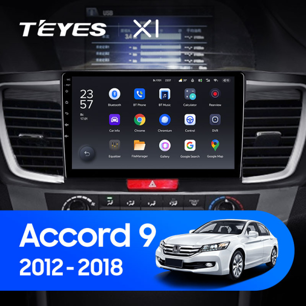 Штатная магнитола Teyes X1 4G 2+32G для Accord 2012-2018