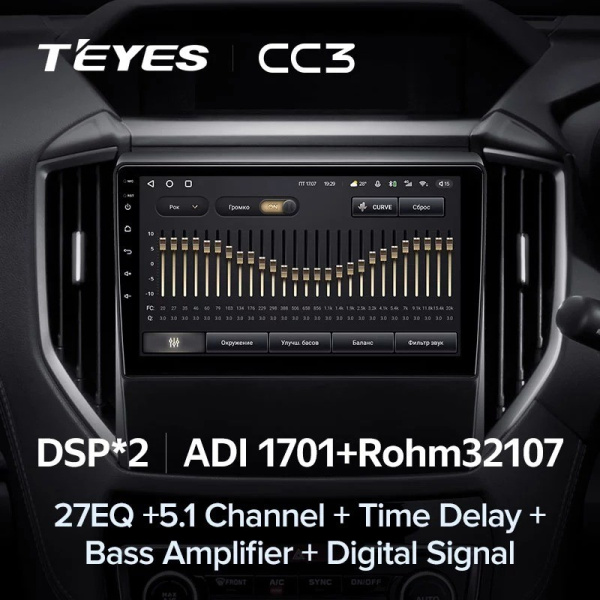 Штатная магнитола Teyes CC3 3/32 Subaru Forester 5 (2018-2021)