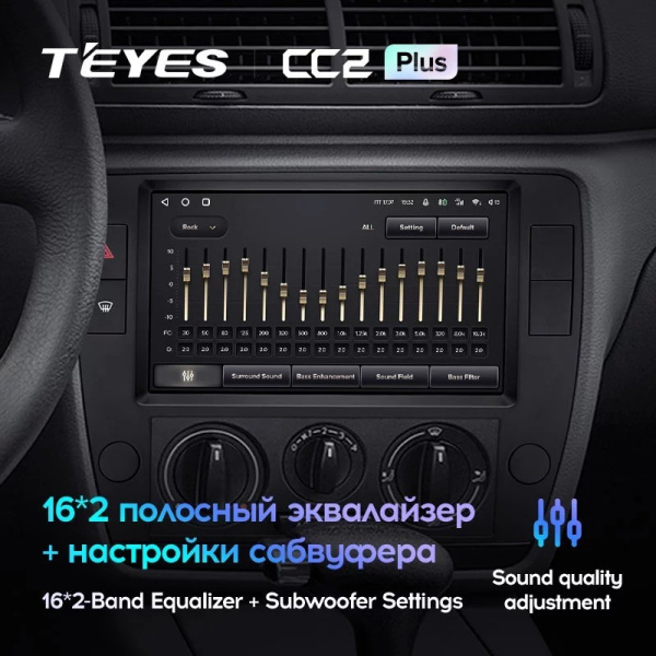 Штатная магнитола Teyes CC2 Plus 6/128 Volkswagen Passat B5 (2000-2005)