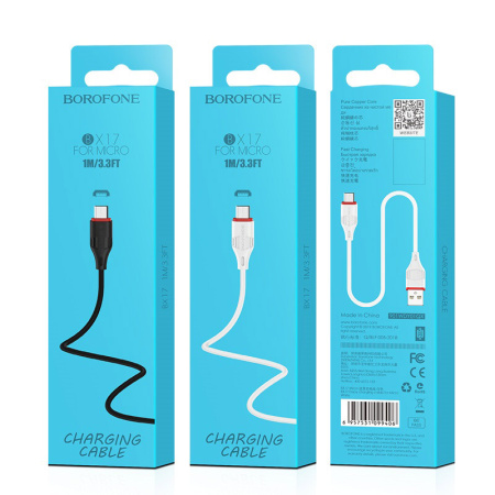 Кабель USB - micro USB 1м BOROFONE BX17 2.4A