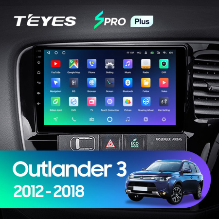 Штатная магнитола Teyes SPRO 3+32G  для Outlander 2012-2018 ТИП-B