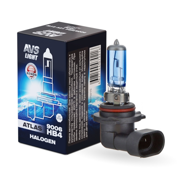 Лампа галогенная AVS ATLAS BOX /5000К/ HB4/9006.12V.55W (1 шт.)