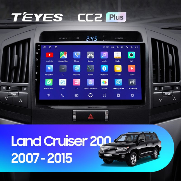 Штатная магнитола Teyes CC2 Plus 6/128 Toyota Land Cruiser 200 (2007-2015)