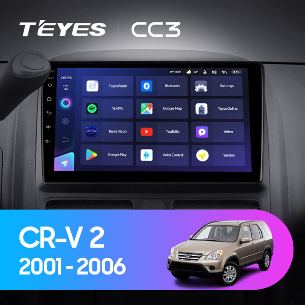 Штатная магнитола Teyes CC3L 3+32G для CR-V 2001-2006 Штатная магнитола Teyes CC3L 3+32G для CR-V 2001-2006