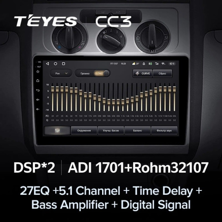 Штатная магнитола Teyes CC3 360 6/128 Volkswagen Touran 1 (2003-2010) Тип-A