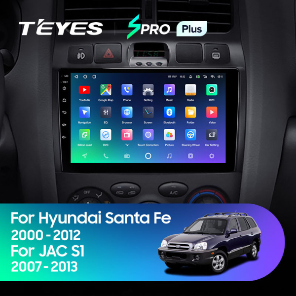 Штатная магнитола Teyes SPRO 3+32G для Hyundai Santa Fe SM 2000-2012