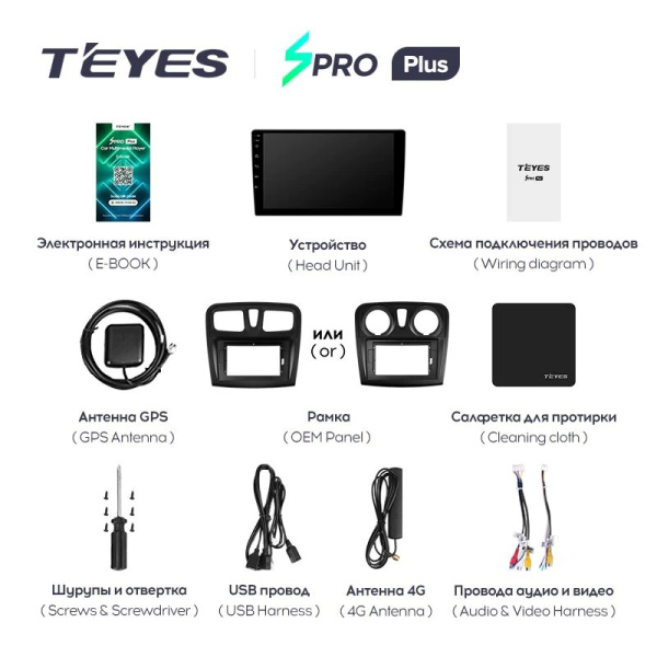Штатная магнитола Teyes SPRO Plus 4/64 Renault Sandero 2 (2014-2019)