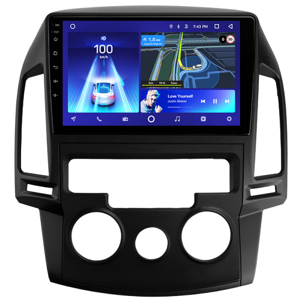 Штатная рамка (без дисплея) Teyes для  Hyundai i30 1 FD  (F1)  2007-2012 (Для экрана 9")