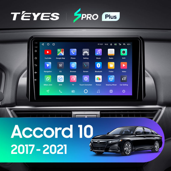 Штатная магнитола Teyes SPRO 4+32G  для Accord 2017-2021 ТИП-A