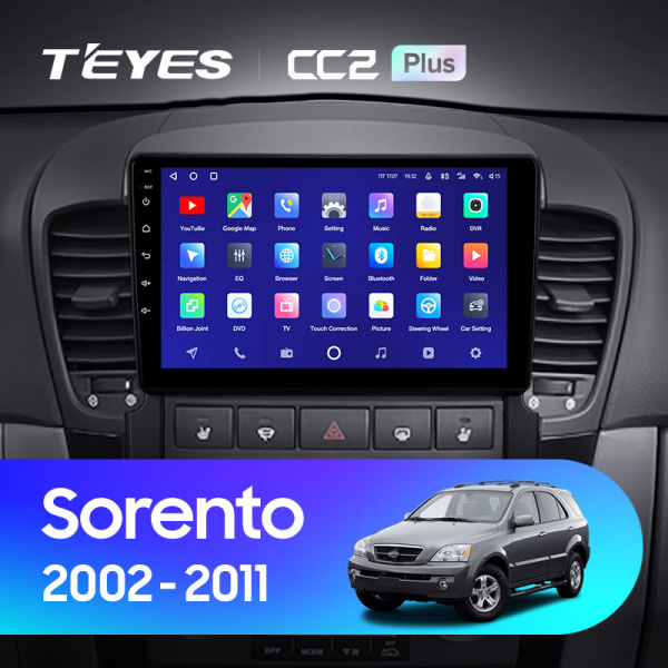 Штатная магнитола Teyes CC2 4+32G для Sorento 1 2002-2011