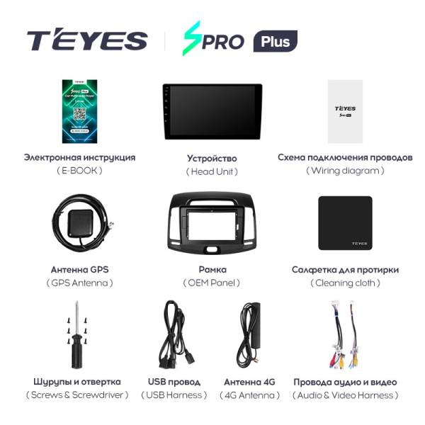 Штатная магнитола Teyes SPRO 3+32G для Hyundai Elantra 4 2006-2011