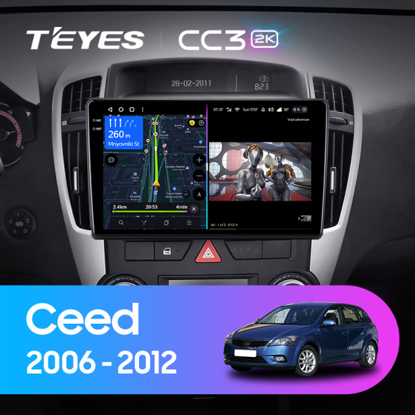 Штатная магнитола Teyes CC3-2K 64G для Kia CEED 1 2006-2012