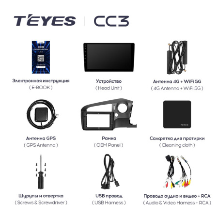 Штатная магнитола Teyes CC3L 4+32G для Stream 2006-2014