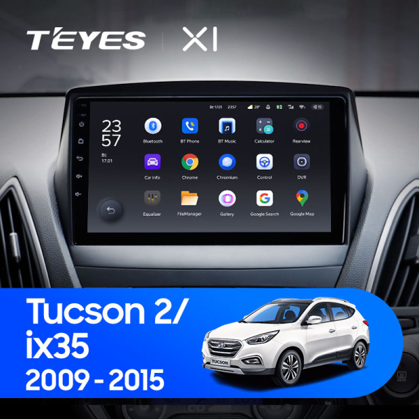 Штатная магнитола Teyes X1 4G 2+32G  для Hyundai Tucson IX35 2009-2015 ТИП-AB