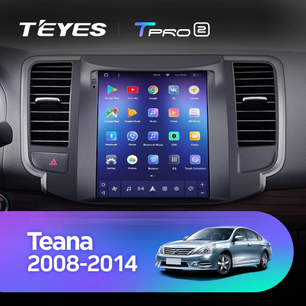 Штатная магнитола Tesla style Teyes TPRO 2 Nissan Teana J32 2008-2013