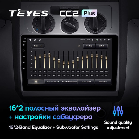 Штатная магнитола Teyes CC2 Plus 3/32 Volkswagen Touran 1 (2003-2010) Тип-A