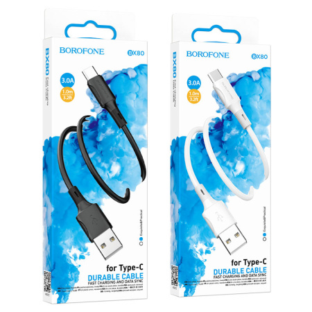 Кабель USB - Type-C 1м 3A BOROFONE BX80