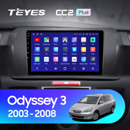 Штатная магнитола Teyes CC2 3+32G для Odyssey 2003-2008 (Левый руль)