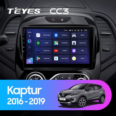 Штатная магнитола Teyes CC3 4/64 Renault Kaptur (2016-2019) Тип-B