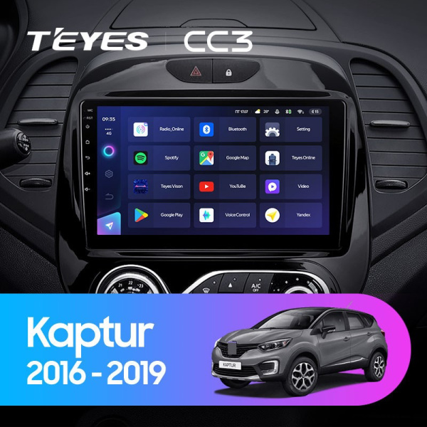 Штатная магнитола Teyes CC3 4/64 Renault Kaptur (2016-2019) Тип-B