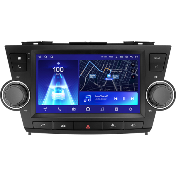 Штатная рамка (без дисплея) Teyes для  Toyota Highlander 2 XU40  (F3)  (9 inch)  2007-2013 (Для экрана 9")