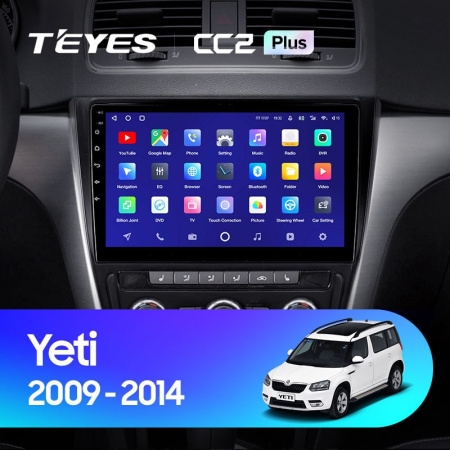 Штатная магнитола Teyes CC2 Plus 4/64 Skoda Yeti 5L (2009-2014)