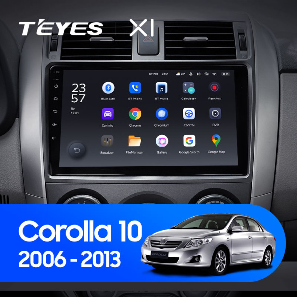 Штатная магнитола Teyes X1 4G 2+32G для Toyota Corolla Fielder 2006-2013 (Правый руль)