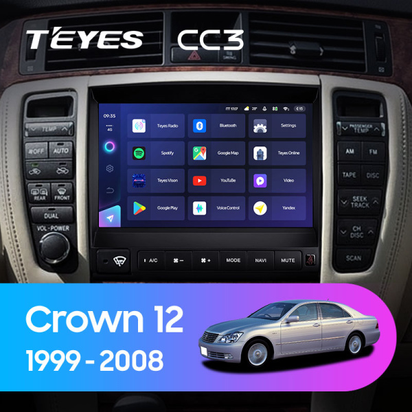 Штатная магнитола Teyes CC3L 4+32G для Toyota Crown 1999-2008 (Правый руль) Штатная магнитола Teyes CC3L 4+32G для Toyota Crown 1999-2008 (Правый руль)