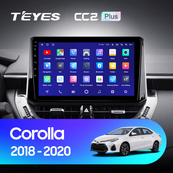 Штатная магнитола Teyes CC2 3+32G  для Toyota Corolla 2018-2021 ТИП-B