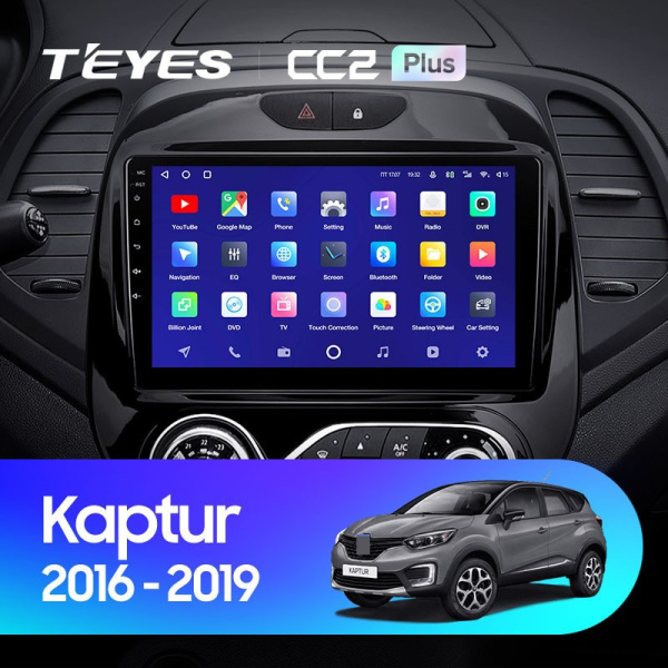 Штатная магнитола Teyes CC2 Plus 4/64 Renault Kaptur (2016-2019) Тип-B