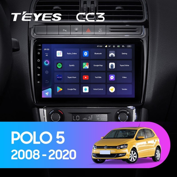 Штатная магнитола Teyes CC3 360 6/128 Volkswagen Polo 5 (2008-2020)