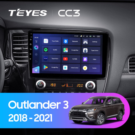 Штатная магнитола Teyes CC3L 3+32G  для Outlander 2018-2021 ТИП-A