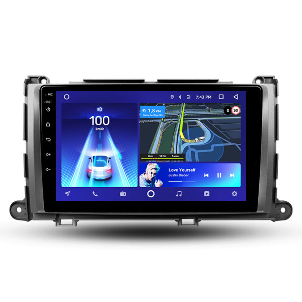 Штатная рамка (без дисплея) Teyes для  Toyota Sienna 3 XL30 2010-2014 (Для экрана 9")