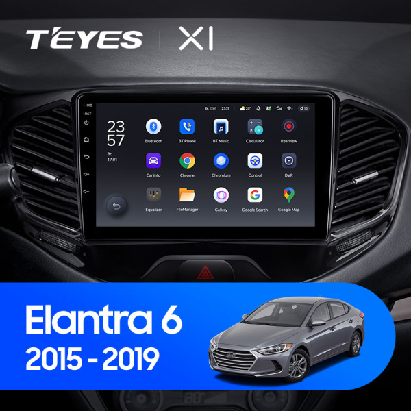 Штатная магнитола Teyes X1 4G 2+32G  для Hyundai Elantra 6 2015-2019 ТИП-B