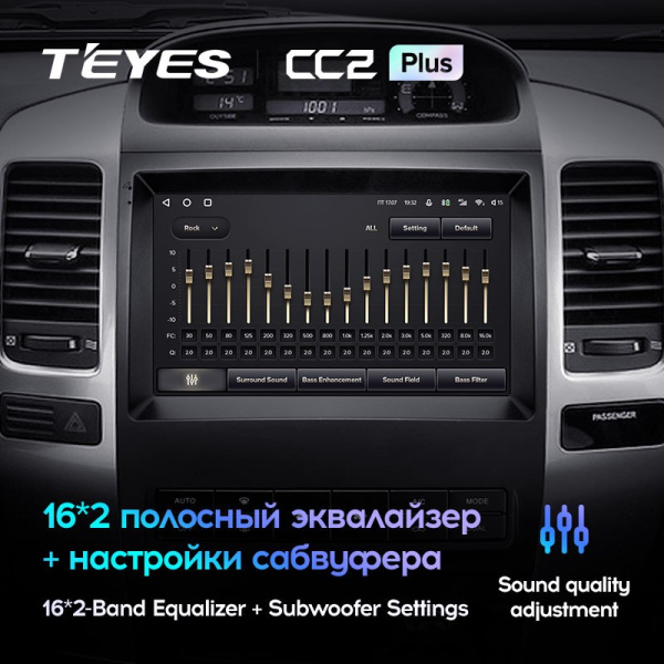 Штатная магнитола Teyes CC2 Plus 3/32 Toyota Land Cruiser Prado 120 (2004-2009)