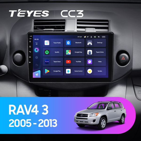 Штатная магнитола Teyes CC3L 4+32G для Toyota RAV4 2005-2013 Штатная магнитола Teyes CC3L 4+32G для Toyota RAV4 2005-2013