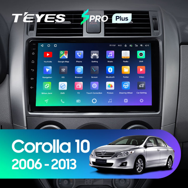 Штатная магнитола Teyes SPRO 4+32G для Toyota Corolla Fielder 2006-2013 (Правый руль)